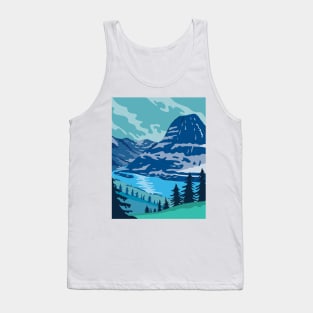 Glacier National Park and Kintla Lake in Montana United States WPA Poster Art Color Tank Top